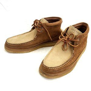 Sperry Chukka Boots Brown and Cream Suede  Men’s Size 9M